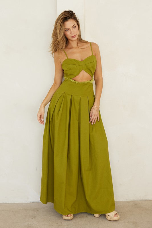 Maxi Dress color olivo